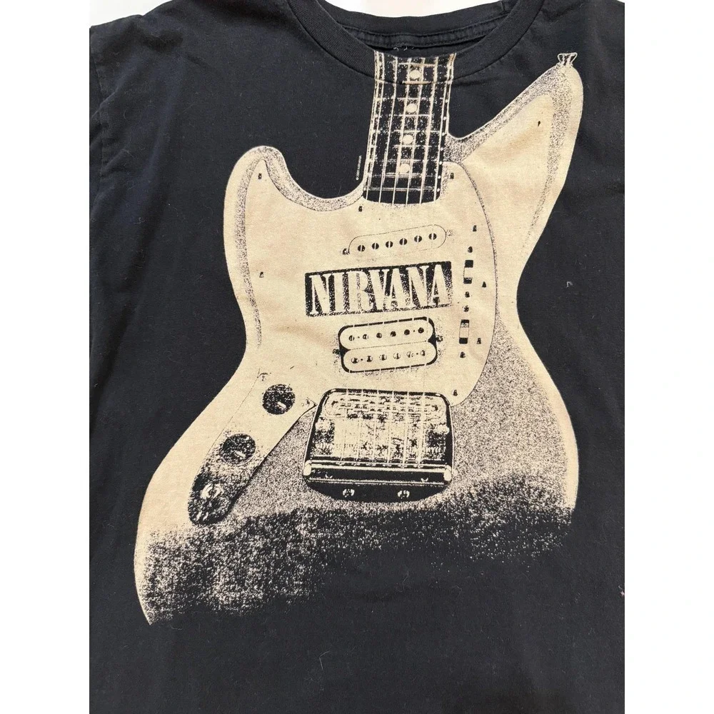 Vintage 2005 Nirvana Band Tee Mens L Black Kurt Cobain Grunge